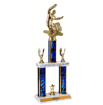 Quick-Ship Two-Tier Trophies with Snowboarding Figure - Click to enlarge
