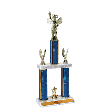 Quick-Ship Two-Tier Trophies with Spelling Bee Figure - Click to enlarge