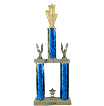 Quick-Ship Two-Tier Trophies with Star Performer Figure - Click to enlarge