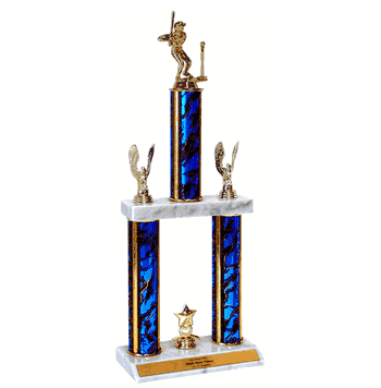 Quick-Ship Two-Tier Trophies with T-Ball Figure - Click to enlarge