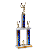 Two-Tier Tennis Figure Trophy
