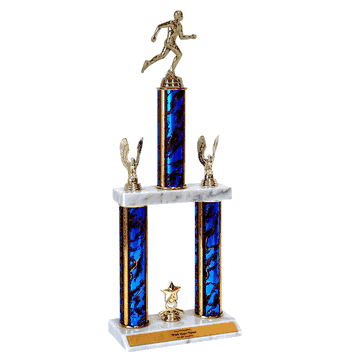 Two Tier Track Figure Trophy - Click to enlarge
