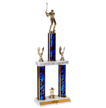 Two Tier Golf Figure Trophy - Click to enlarge