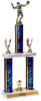 Quick-Ship Two-Tier Trophies with Volleyball Figure