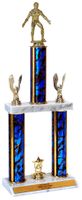 Quick-Ship Two-Tier Trophies with Two-Tier Trophy - Wrestling Figure