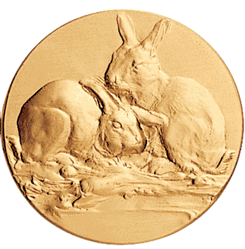 Rabbits Litho Medal Insert - Click to enlarge