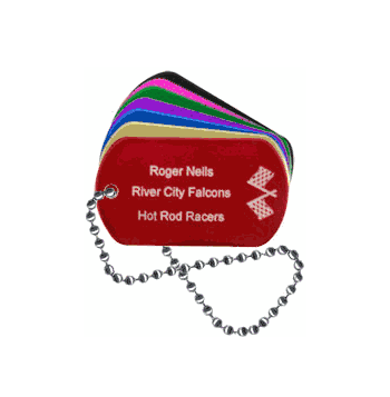 Racing Engraved Dog Tag - Click to enlarge