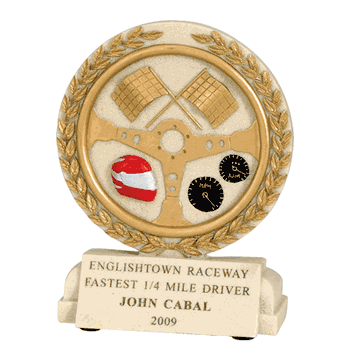 Racing Flags Cast Stone Series Trophy - Click to enlarge