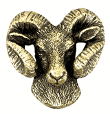Ram Mascot Antique Brass Lapel Pins