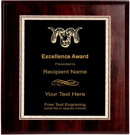 Ram Plaques, Ram Award Plaque | TrophyCentral