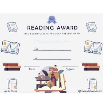Reading Award Free Template (Free!) - Click to enlarge