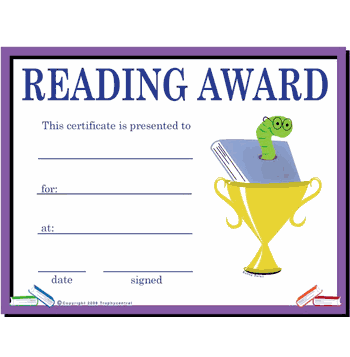 Reading Free Template - Click to enlarge