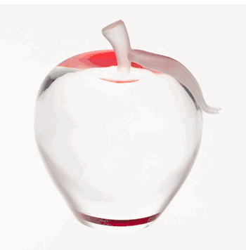 Red Royale Crystal Apple Teacher's Award - Click to enlarge