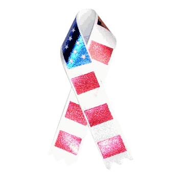 Red / White / Blue Awareness Ribbon - Click to enlarge