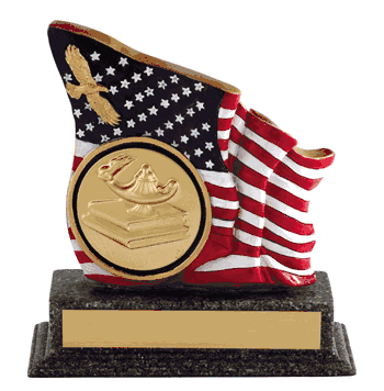 Resin American Flag Award with Subject Insert - Click to enlarge