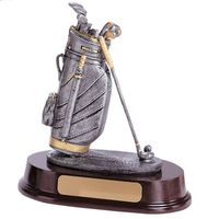 Resin Golf Bag & Club Trophy - 7 1/2"