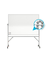 Reversible Double-Sided Magnetic Porcelain Whiteboard with Aluminum Frame, 3'H x 4'W - 2