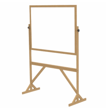 Reversible Whiteboard with Wood Frame, 3'H x 4'W - Click to enlarge