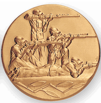 Rifle 4 Position Litho Medal Insert - Click to enlarge