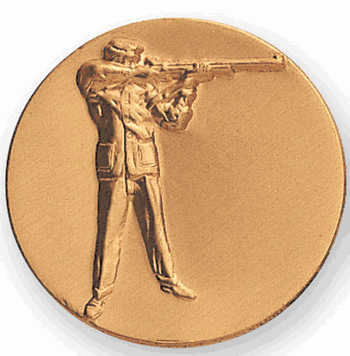 Rifle Standing Litho Medal Insert - Click to enlarge