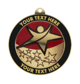 Rising Star Insert Medal with Personalized Rim