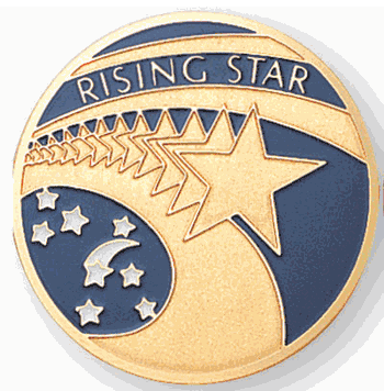 Rising Star Medal Insert (Etched) - Click to enlarge