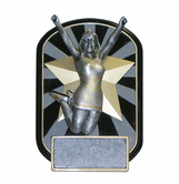 Rock N Jox Trophy Cheerleader Trophy with Star