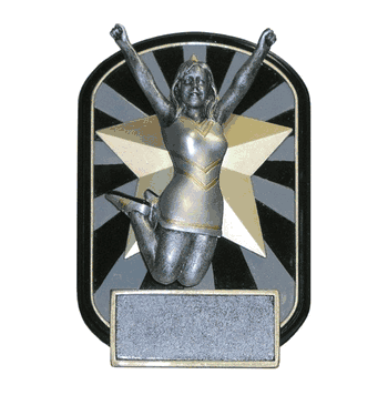 Rock N Jox Trophy - Cheerleader with Star - Click to enlarge
