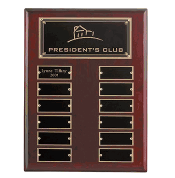 Rosewood Piano Finish Perpetual Name Plaque - Click to enlarge