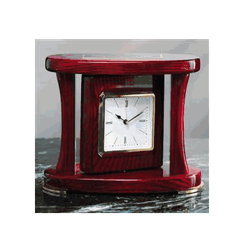 Rosewood Swivel Clock - Click to enlarge