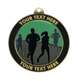 Running Insert Medal with Personalized Rim