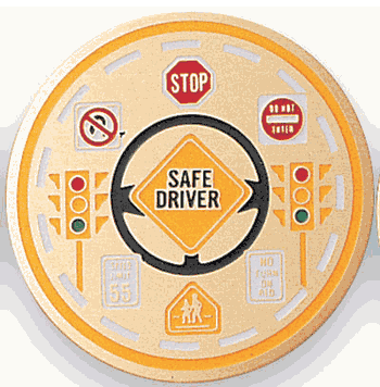 Safe Driver Medal Insert (Etched) - Click to enlarge