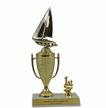 Sailing 1st, 2nd and 3rd Place Award Cup Trophy - Click to enlarge