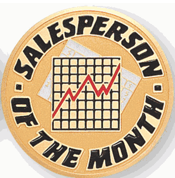 Sales Person Of The Month Medal Insert (Etched) - Click to enlarge