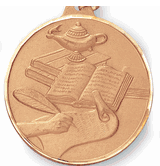 Scholastic Achievement - 1 1/2" Gold, Silver & Bronze Medals