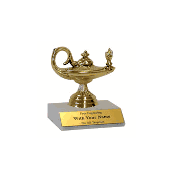 School Participation Trophies - Academic Lamp of Learning - Click to enlarge