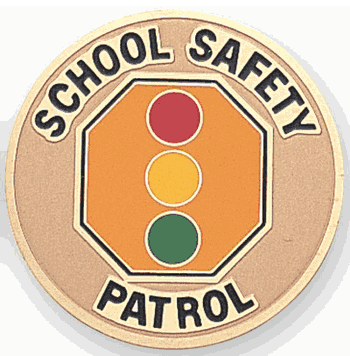 School Safety Patrol Medal Insert (Etched) - Click to enlarge
