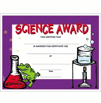 Science Certificate Award - Click to enlarge