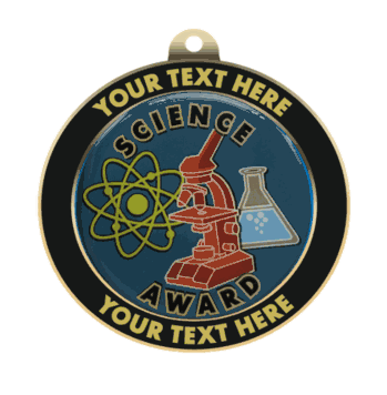 Science Insert Medal with Personalized Rim - Click to enlarge