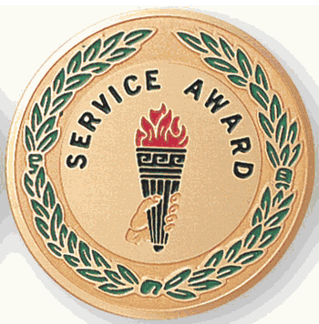 Service Award Medal Insert (Etched) - Click to enlarge