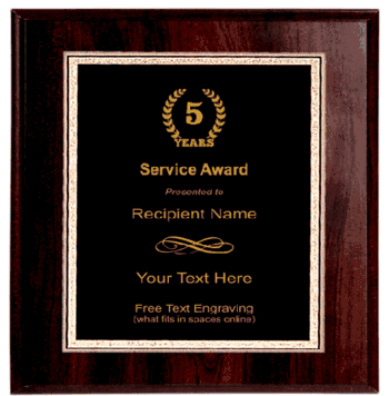Service Plaque - Click to enlarge