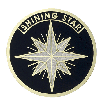 Shining Star Medal Insert (Etched) - Click to enlarge
