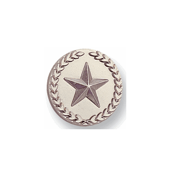 Silver Star With Wreath - 7/8 Inch (BR Series) - Click to enlarge