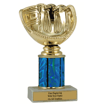 Baseball Glove Single Column Trophy - Budget Series - Click to enlarge