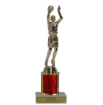 Basketball Single Column Trophy - Budget Series - Click to enlarge