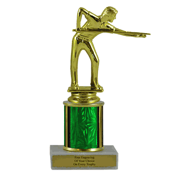 Single Column Budget Trophy - Billiards - Click to enlarge