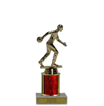 Bowler Single Column Trophy - Budget Series - Click to enlarge
