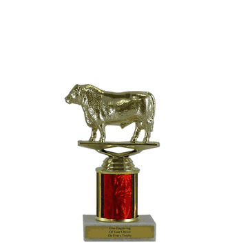 Single Column Budget Trophy - Bull Figure - Click to enlarge