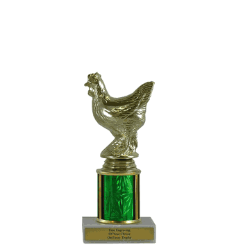 Single Column Budget Trophy - Chicken Figure - Click to enlarge