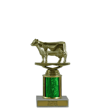 Single Column Budget Trophy - Cow - Click to enlarge